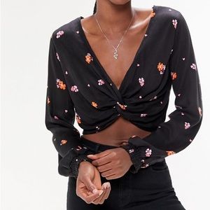 UO Madison Twist-front blouse